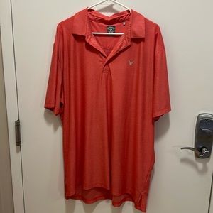 Salmon colored opti dri callaway polo shirt size xl